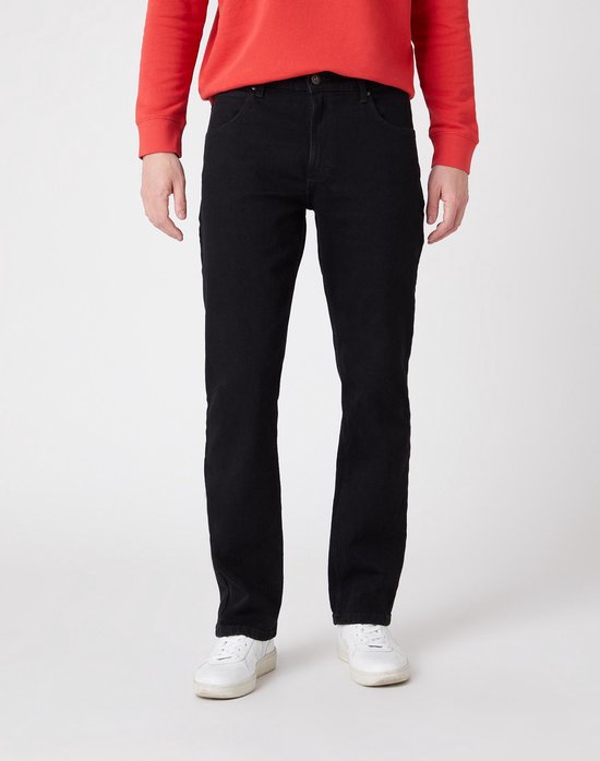 Jeans Wrangler STRAIGHT BLACK RINSE pour homme, taille 33 x 30