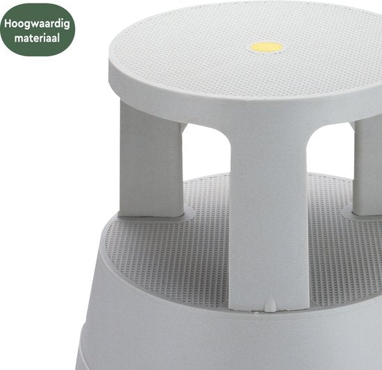 BRASQ Tabouret de marche Comfort Grey ST200 - Mobile - Capacité 150 kg - Tabouret de marche - Tabouret de marche adultes - Pied d'éléphant