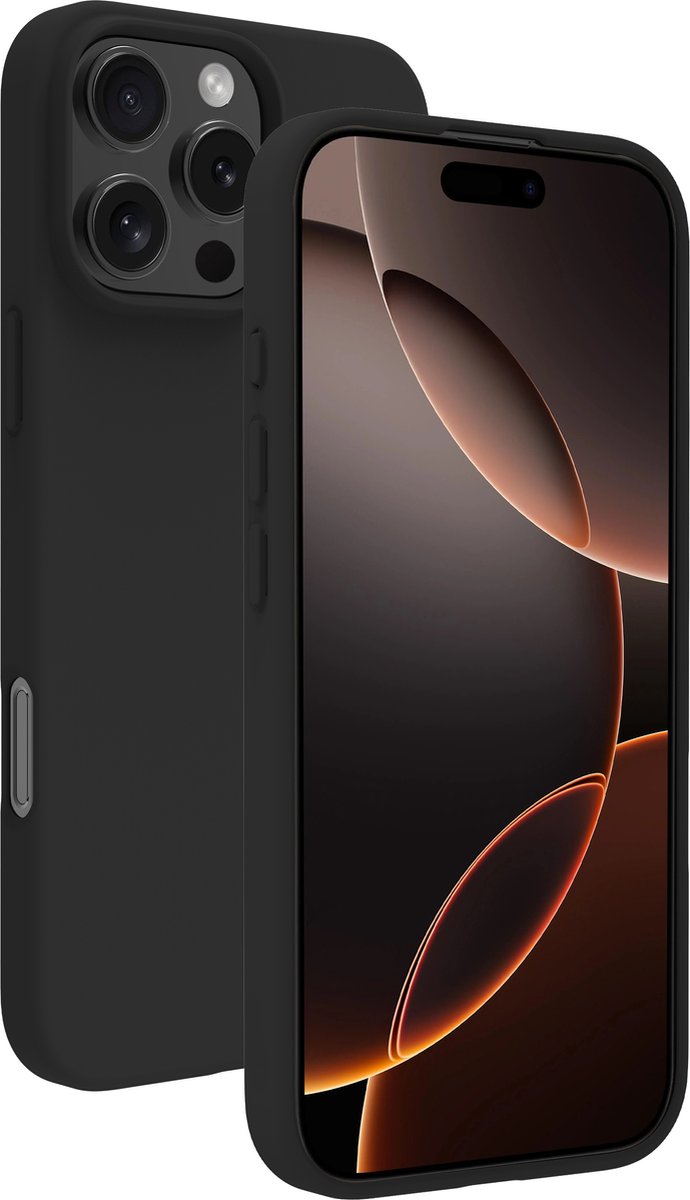 BeHello - iPhone 16 Pro Case Soft Touch - MagSafe - Anneau magnétique - Noir