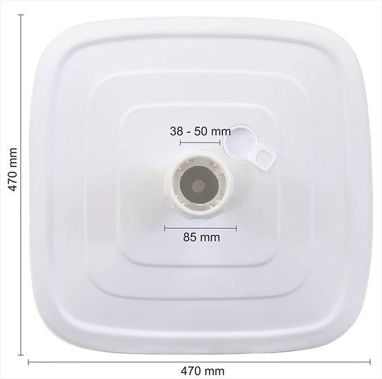 CN Continental Plastic Parasol Base White | Fillable 45 litres