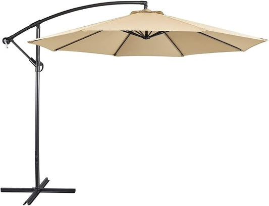 Parasol suspendu Yaheetech 300 cm - Octogonal - Polyester - Avec balancier et pied en croix