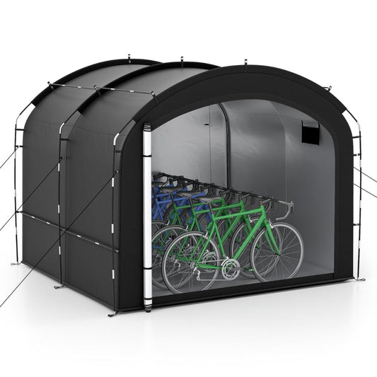 Tente de rangement pour vélos Coast - imperméable - double fermeture éclair - noire - 254 x 215 x 192 cm