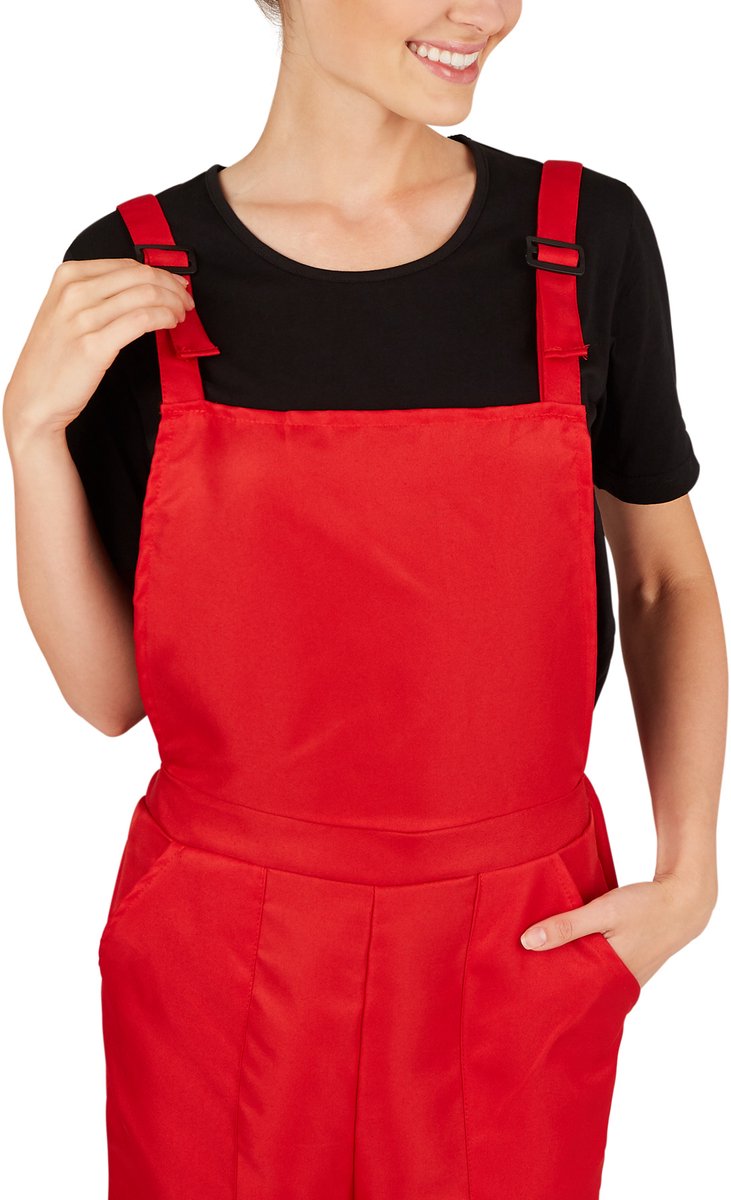 Dressforfun - Pantalon de jardin rouge - Pantalon de travail ajustable pour le carnaval et la fête - Taille M