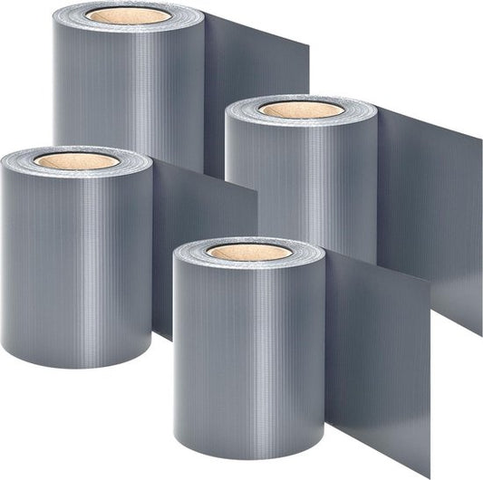 Bandes d'intimité en PVC - 4 pièces - Gris clair