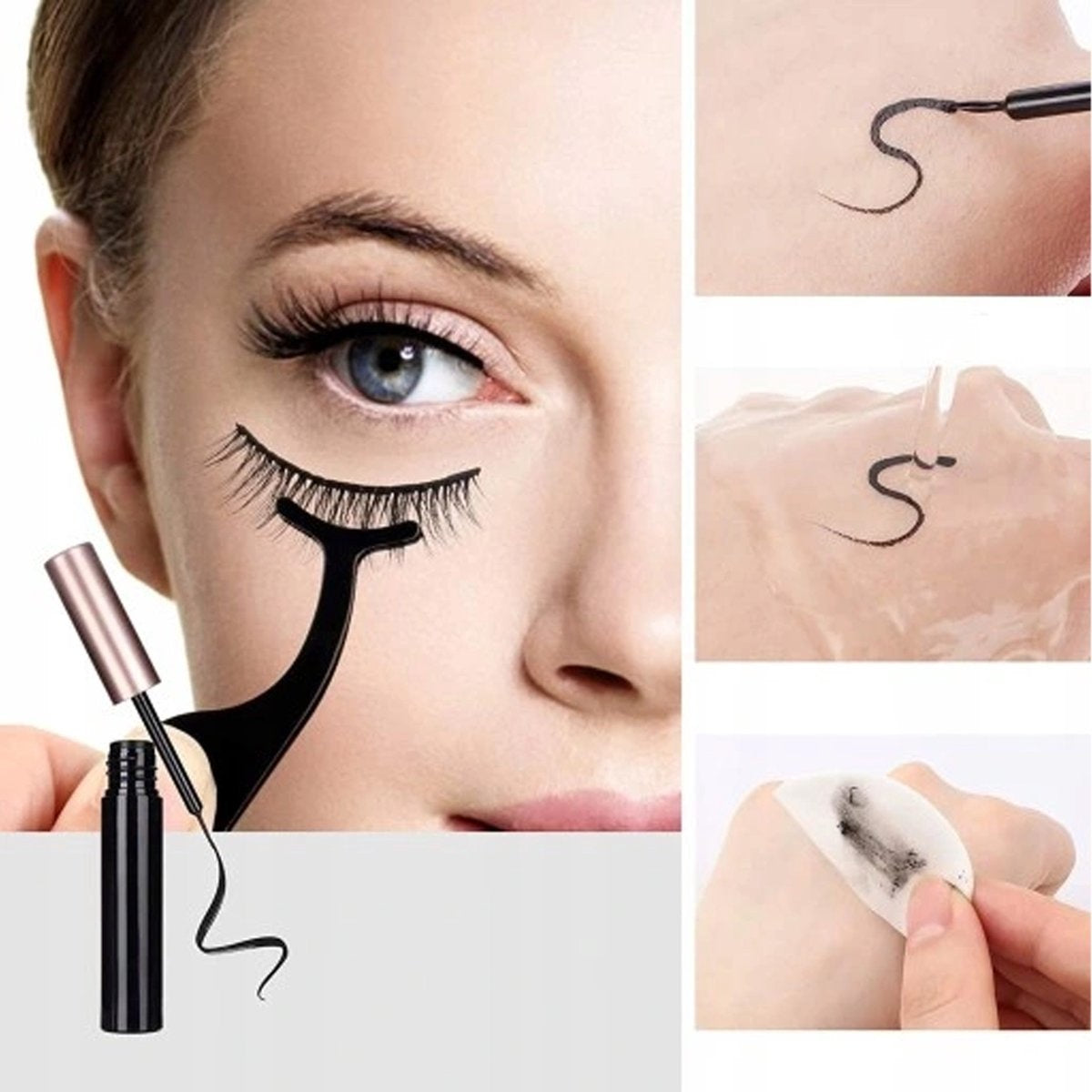 Faux Cils magnétiques Rheme - Eyeliner et pince à épiler - Extension de cils - 3 paires de faux cils - Set de cils
