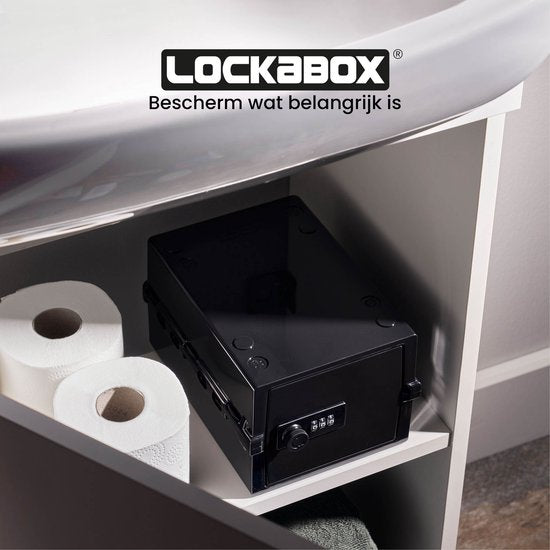 Lockabox Mini™ Boîte de rangement avec serrure numérotée - Armoire à pharmacie verrouillable - Coffre-fort en polycarbonate - Résistant au réfrigérateur et au congélateur - 3 litres - 22.3 x 15.4 x 12 cm