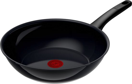 Tefal Revive Black - Poêle wok - Ø 28 cm - Revêtement en céramique - Sans PFAS - Compatible avec l'induction