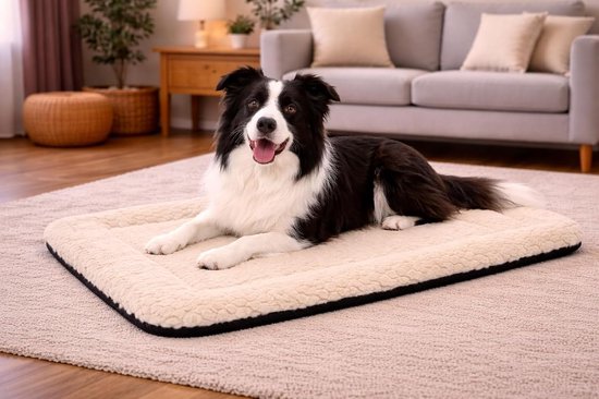 Coussin pour chien – Panier pour chien – Naya Rectangulaire Beige 100,5 x 63,5 cm – confort de couchage moelleux – ajustement parfait – durable