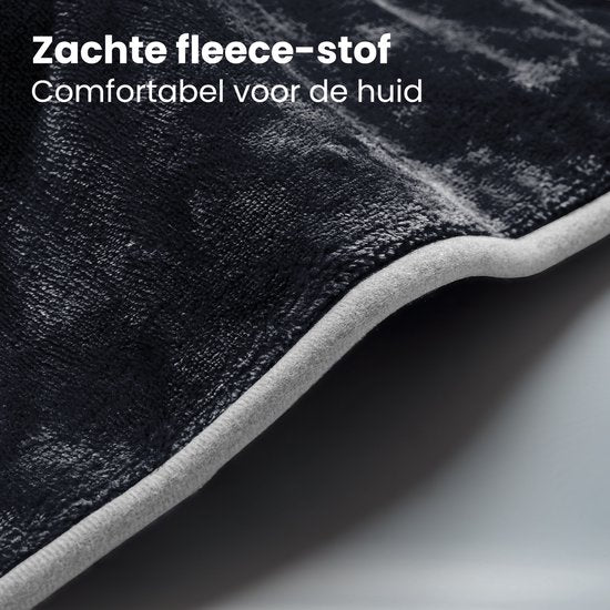 Auronic Heat Pad - Couverture électrique pour la nuque, les épaules et le dos - Lavable - Efficace sur le plan énergétique - Couverture chauffante - Noir
