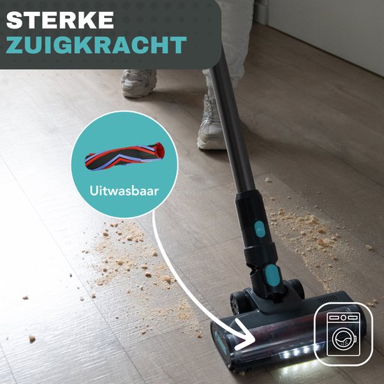 Aspirateur balai - Achaté - Sans fil - 4 accessoires - Affichage LED - Dépoussiéreur