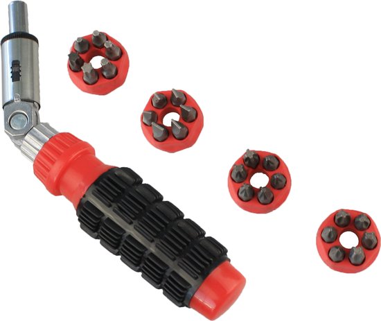Tournevis à cliquet GS avec embouts 29 pièces - Tournevis à embouts | Jeu de tournevis avec Torx + Hex + Pozi