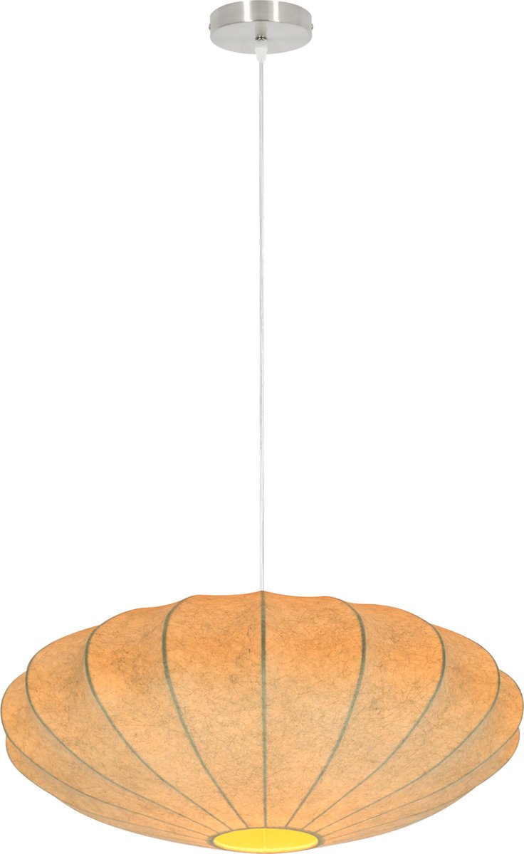 Lampe suspendue Light & Living Fay Ø50cm - marron - polymère élastique/fer - E27