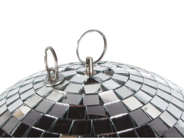 HQ-Power Disco spiegelbol Ø 30 cm, spectaculaire lichteffecten voor feestjes, veilig ophangsysteem en facetglas, dansvloer accessoire voor disco en meer
