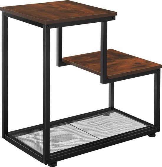 tectake® - Table d'appoint Halifax - table basse - industriel foncé - 404271