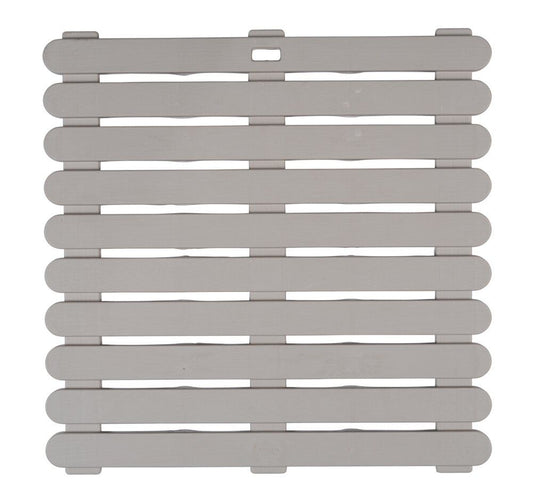 Grille de douche WENKO pour l'intérieur et l'extérieur, couleur taupe - 55 x 55 cm - Antidérapante