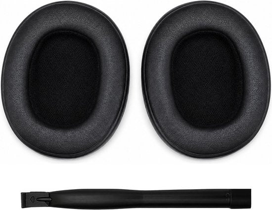 Lot d'oreillettes pour casque Skullcandy - Oreillettes Crusher - Crusher Wireless/Crusher Evo/Crusher ANC/Crusher 360/Hesh 3/Hesh Evo/Hesh ANC/Venue Wireless - Simili-cuir avec mousse à mémoire de forme - Noir