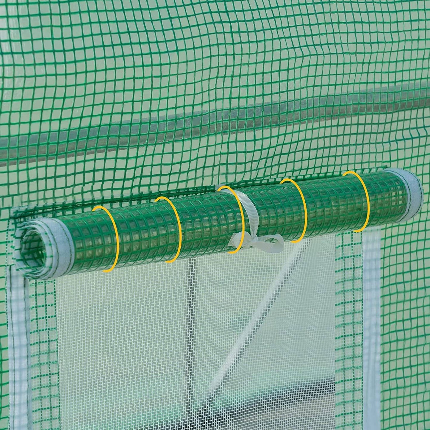 Serre en film plastique WOLTU Verte - 300 x 200 x 200 cm - 6 m² - Avec 6 fenêtres