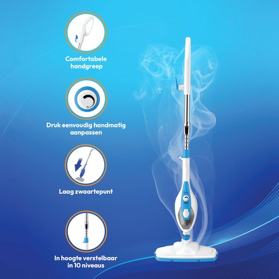BOLLIT Nettoyeur vapeur haute pression 2 en 1 - Sèche-mains - 1500W 16 en 1 - Nettoyeur de taches - Pour tous les sols, canapés, salles de bains et moquettes