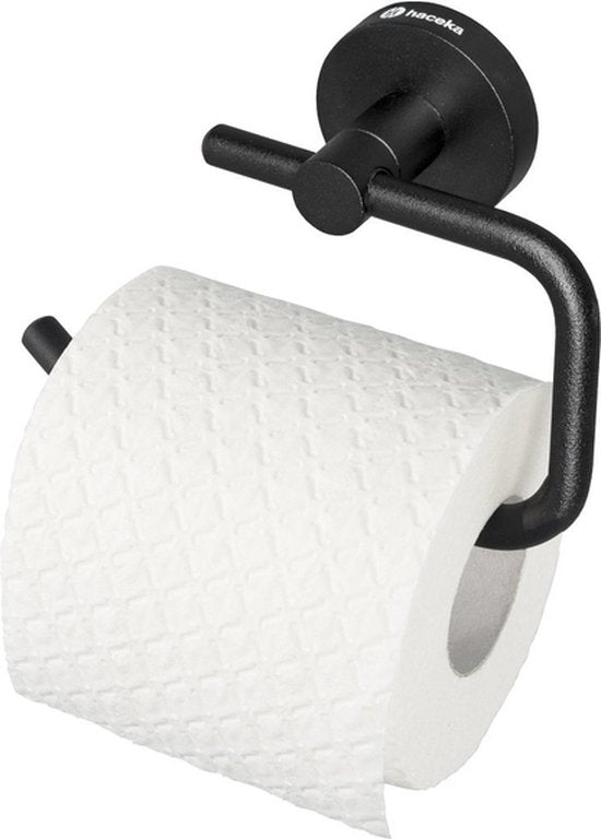 Haceka Kosmos - Porte-rouleau de papier toilette - Noir mat