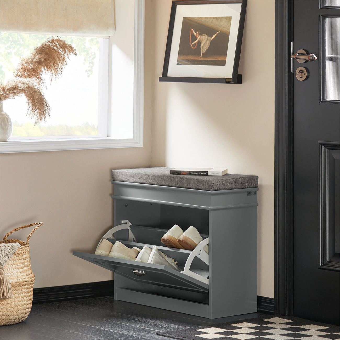 Meuble à chaussures - So Buy - avec siège - 61 x 24 x 51 cm - Gris