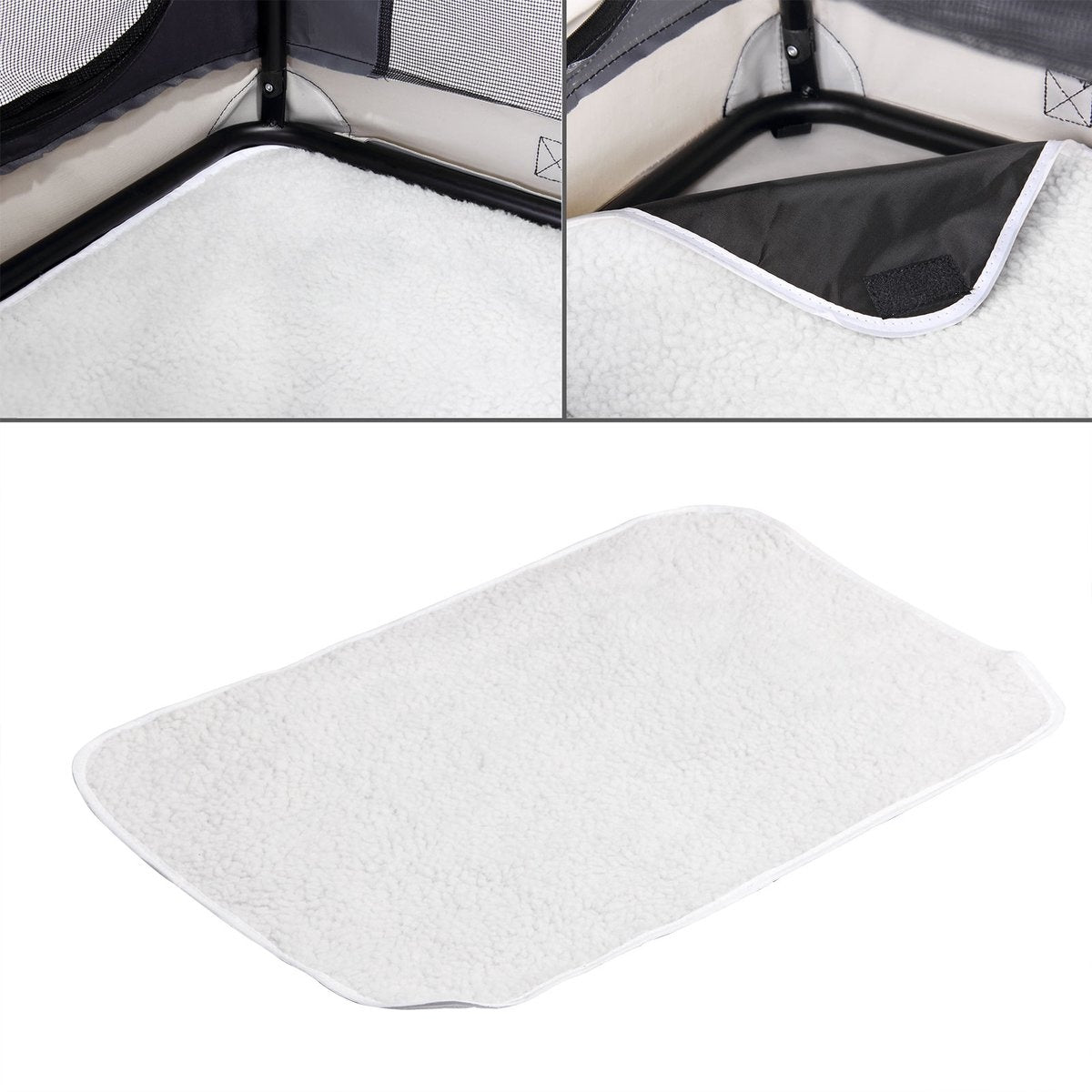Cadoca Boîte de transport pour chiens XXL 92 x 64 x 64cm gris