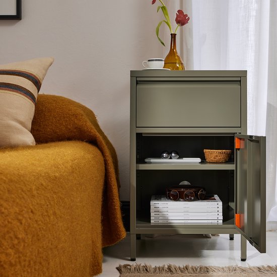 Table de chevet Popstrukt Bon Bon - Gris mousse (vert)