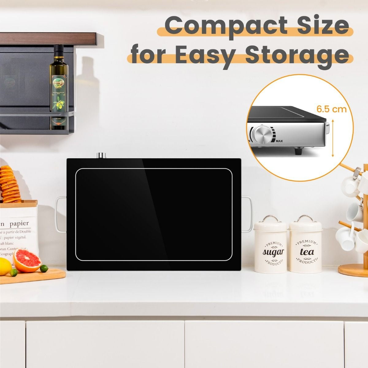 Chauffe plat électrique - Coast - 56 x 36 cm - Plaque chauffante électrique de 50 °C à 120 °C - Acier inoxydable