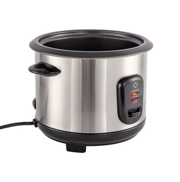 Cuiseur à riz électrique Woox 1 litre - Noir et inox - Couvercle en verre