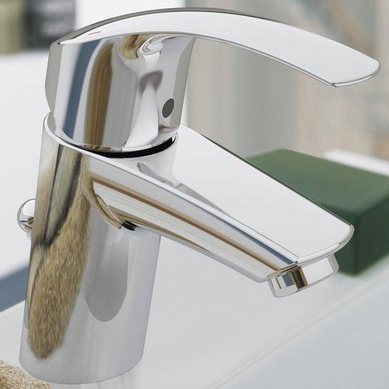Robinet de lavabo GROHE Eurosmart New - Bec bas - Avec chaîne d'arrêt - Chromé