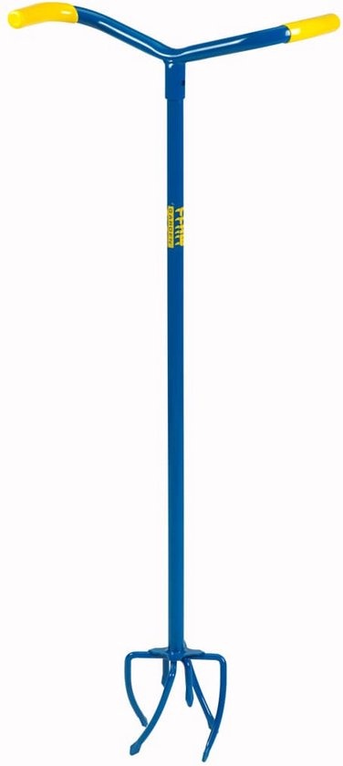 Gardenclaw Garden Claw GC821-06 - Fourche à désherber - 14.5 x 14.5 x 95.5 CM - Ameublir le sol, Désherber, Aérer le sol, Cultiver - Bleu/Jaune