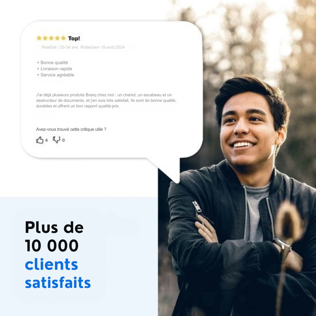 BRASQ Ventilateur trépied - 40 cm - Noir - Avec télécommande - Minuteur - Mode veille - Réglable en hauteur - Ventilateur silencieux - 40 Watts