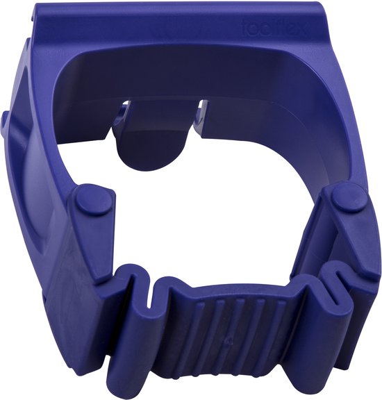 Support pour balais et système de rangement pour outils de jardin Toolflex - Convient aux outils de Ø 15 à 35 mm - Rail en aluminium - 94 cm - Comprend 5 supports pour outils et le matériel de montage - Violet