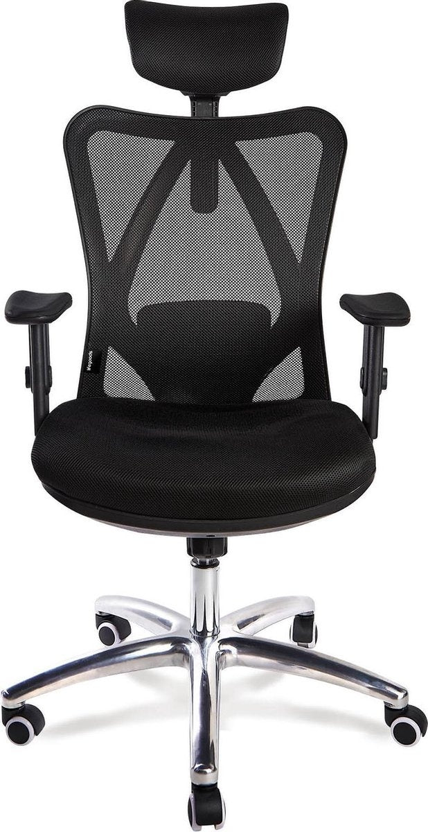 Chaise de bureau ergonomique - LifeGoods - Réglable - Jusqu'à 136 kg - Noir