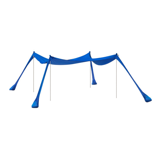 SoBuy OZT02-DB Tente de plage 400x400x200 cm - Bleu roi - Lycra Polyester - UPF 30 - Tente de plage portable avec sac de transport