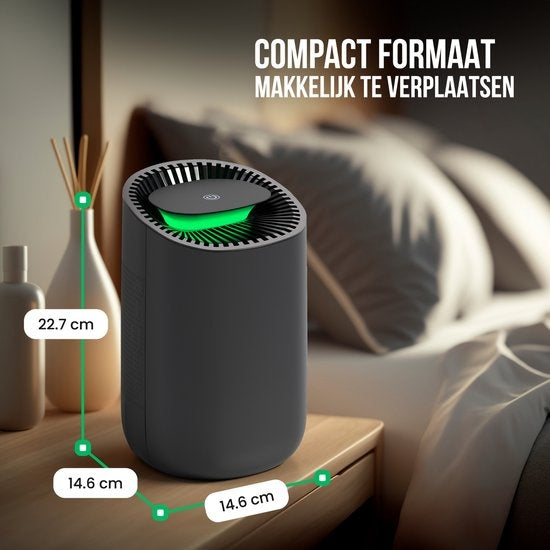 Déshumidificateur Strex - Extrêmement silencieux - 600ml/jour - Noir - Convient pour la maison / la chambre et le bureau