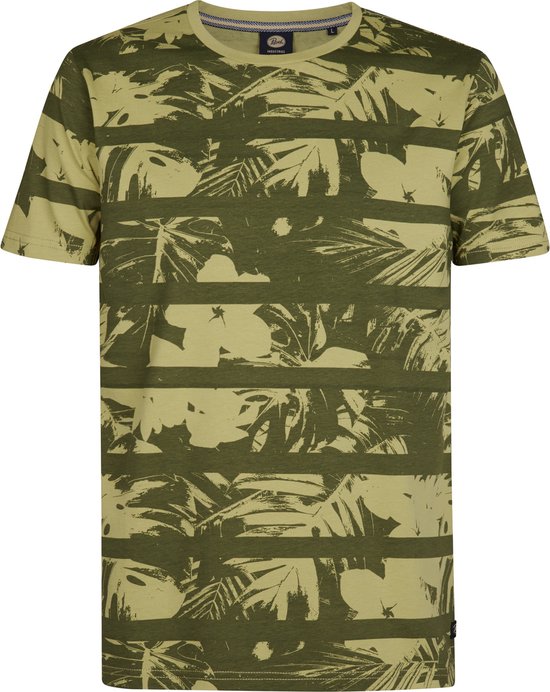 Petrol Industries - T-shirt pour homme à imprimé intégral Harbor - Vert - Taille XXXL