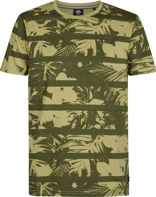Petrol Industries - T-shirt pour homme à imprimé intégral Harbor - Vert - Taille XXXL