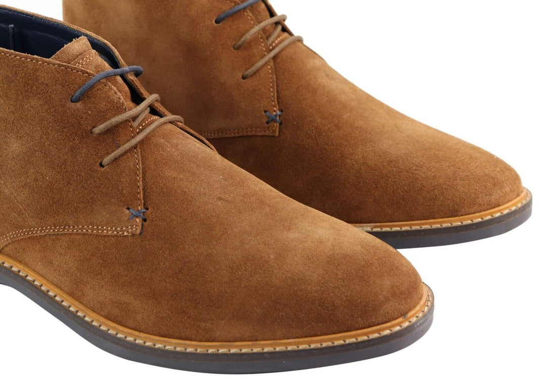 Cavani Chukka Boots Men - Tige en daim et laçage - Taille 44 - Tan