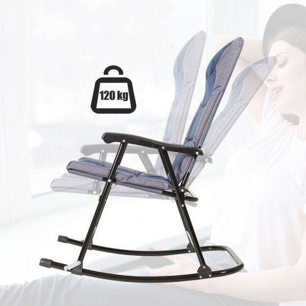 Coast 3-piece folding bistro set Outdoor Swenk chairs with table blue + grey