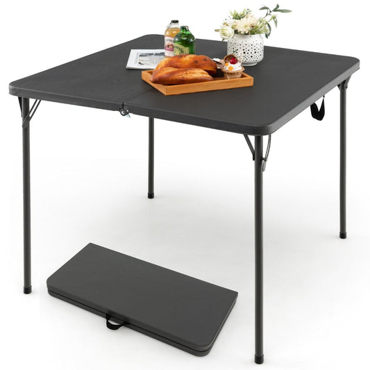 Table de camping pliable Coast - Portable avec poignée - Légère - Grise 86 x 86 x 73 cm