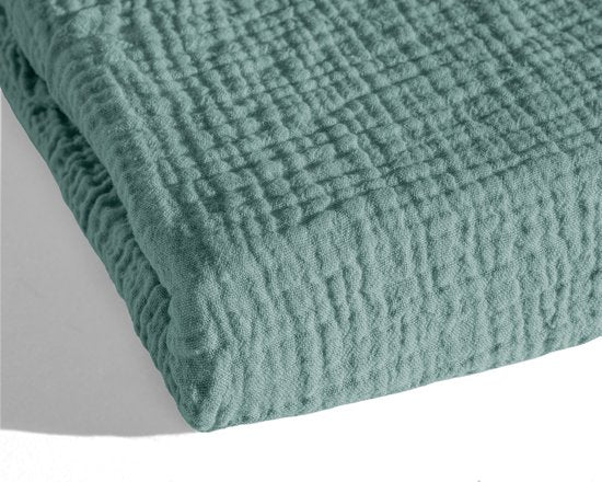 Couette 2 en 1 en mousseline Sleeptime - Couette sans housse, taie d'oreiller incluse - 240 x 200 - Vert