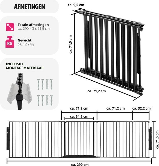 tectake® - Clôture de cheminée clôture de sécurité- Agni - 5 éléments - stable et sûre - 403569