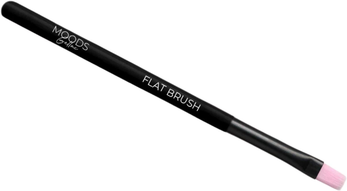 Moods Gellac Flat Brush 8 cm - Pinceau plat pour Gellac et Nail Art - Couleur : Noir