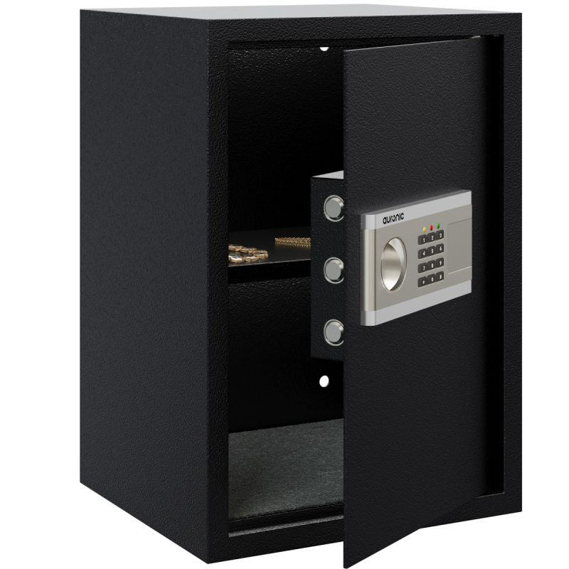 Auronic Coffre-fort électronique extra-large - 54L - Acier - Noir