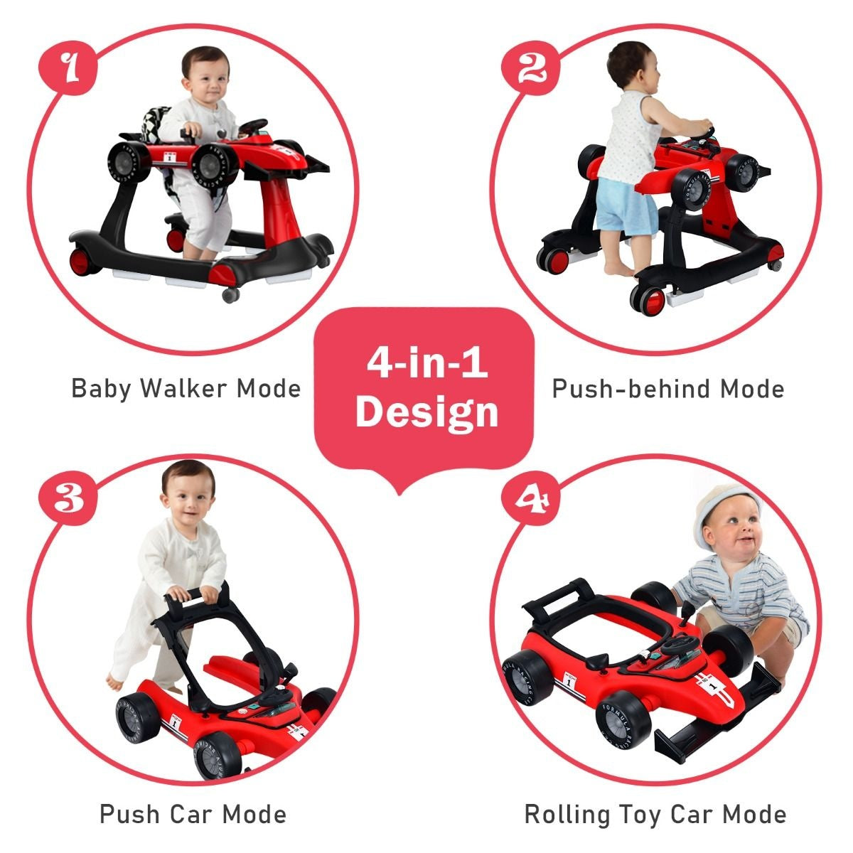 Coast Runner - 4-en-1 - Max. 15 - Rouge / Noir