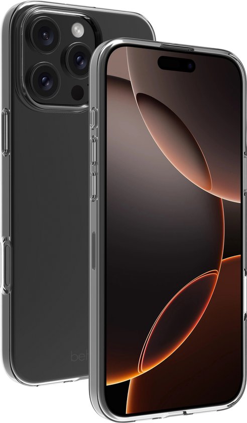 BeHello Case iPhone 16 Pro - Coque fine en gel - Coque flexible en plastique écologique pour iPhone 16 Pro - Transparent