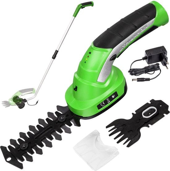Taille-haie TecTake - avec manche télescopique et 2 accessoires - 401542