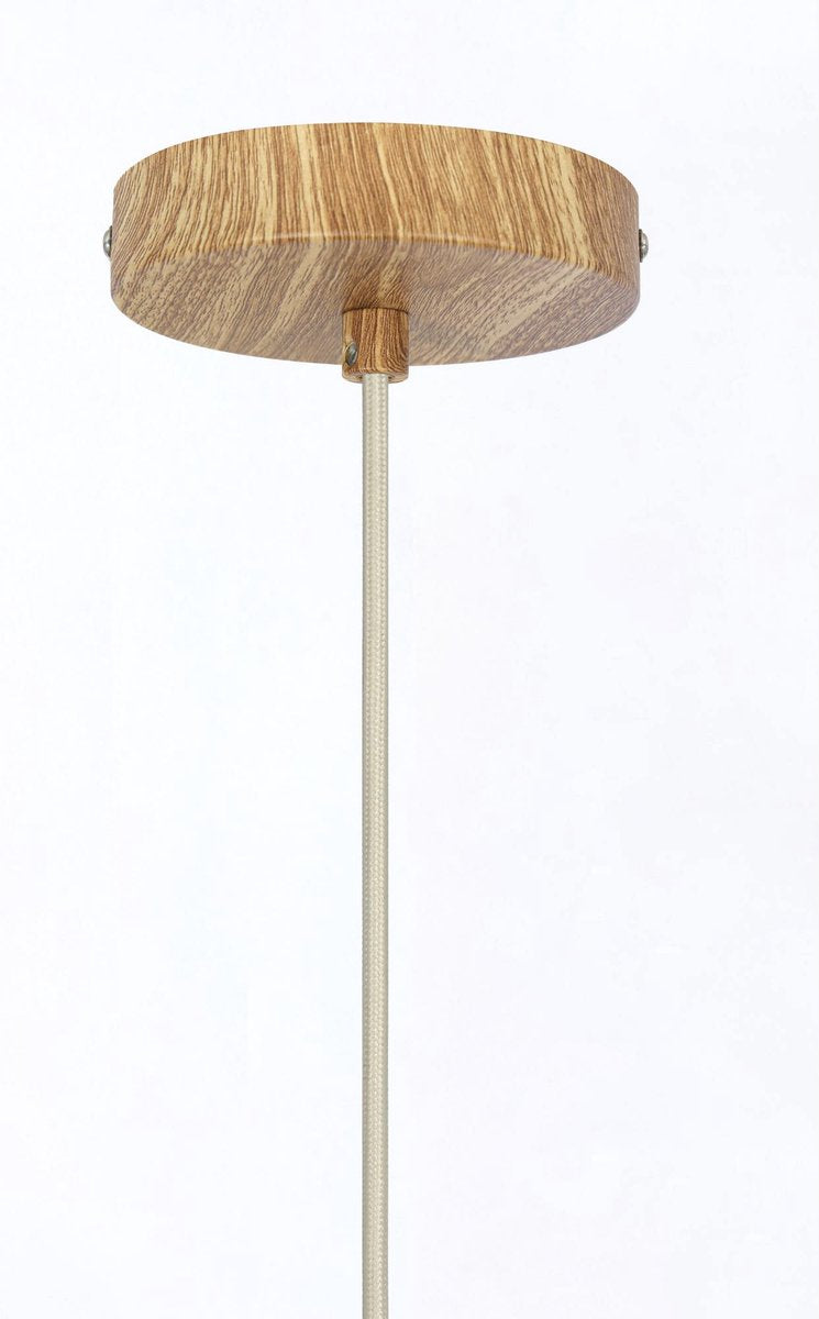 Light & Living Lampe pendante Dania - Ø27,5x52cm - Moderne - Pour salle à manger, chambre à coucher, salon - Naturel/Crème