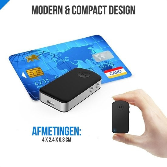 Strex Bluetooth Receiver - BT 5.0 - 3.5MM AUX - Récepteur Bluetooth - Appel mains libres - Récepteur audio Bluetooth - Bluetooth Car via AUX