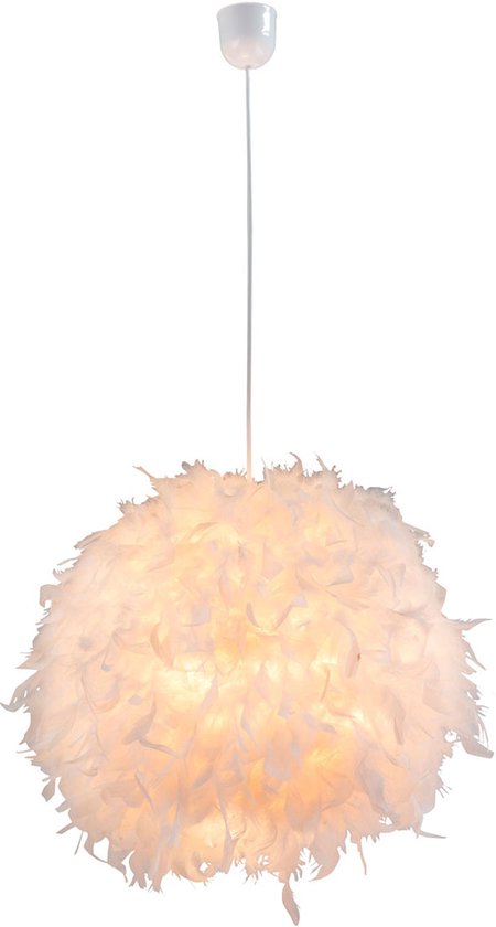 Globo - lampe suspendue - Katunga - blanc - plastique - Ø 45cm - E27 - 15057